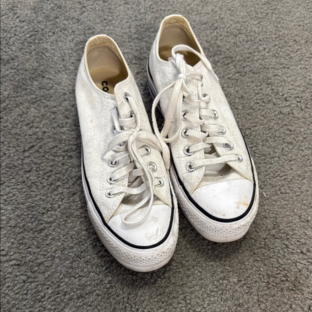 White platform converse - Size 7